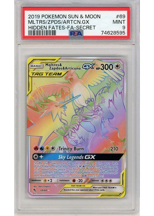Moltres & Zapdos & Articuno GX – 69/68 – PSA 9