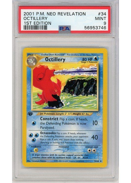 Octillery 34/64 1st Edition PSA 9