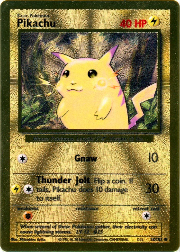 Pikachu - 58/102 - Metal kort - Celebrations UPC