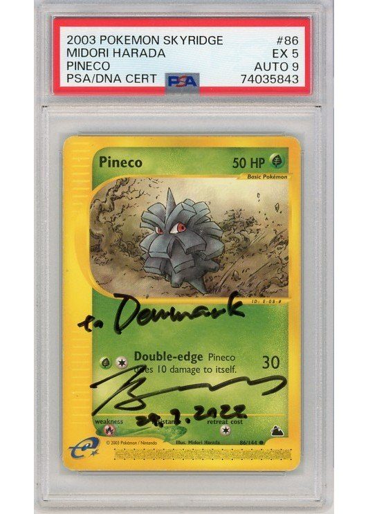 Pineco (signeret af Midori Harada – AUTO 9) – 86/144 – PSA 5