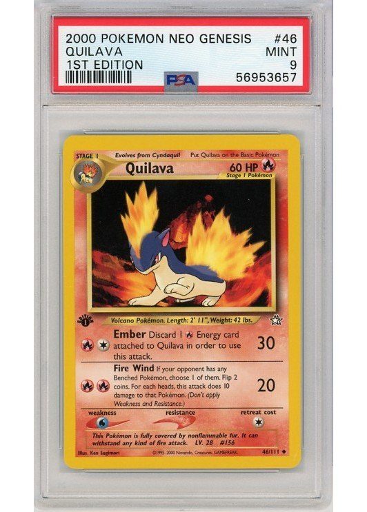 Quilava 46/111 1st Edition PSA 9