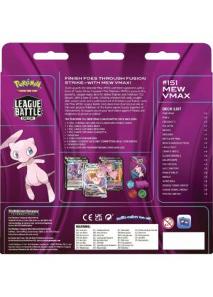 Mew VMAX - League Battle Deck - Bagside - Indhold af Mew VMAX - League Battle Deck
