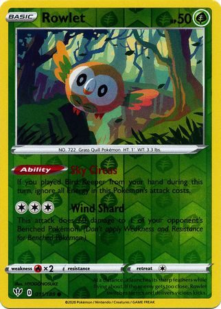 Rowlet – 011/189 – Reverse