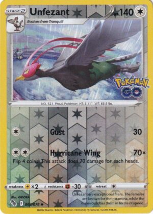 Unfezant - 63/078 - Reverse