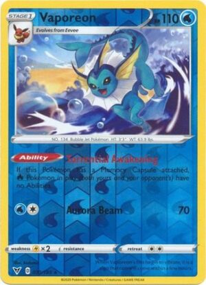 Vaporeon - 030/185 - Reverse