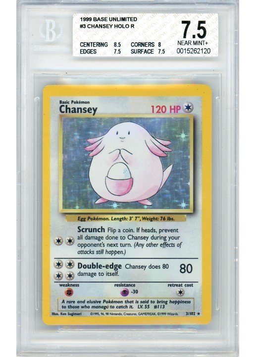Chansey 3/102 BGS 7.5