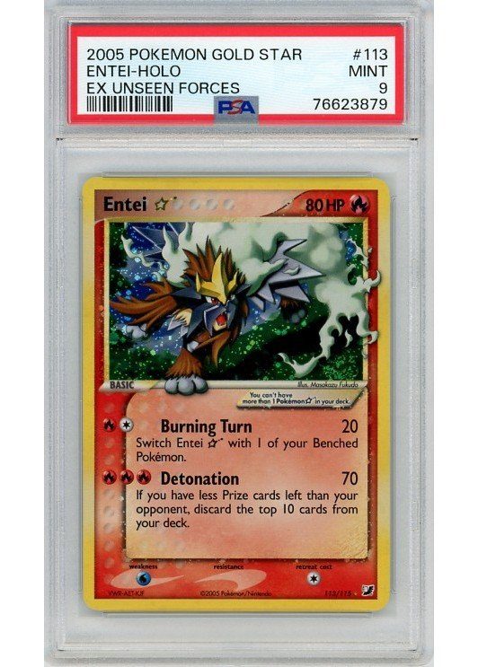 Entei * (Goldstar) – 113/115 – PSA 9