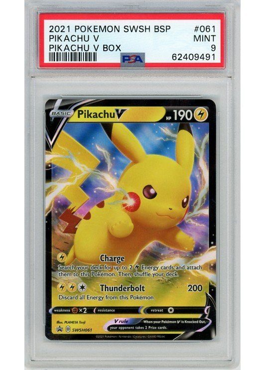 Pikachu V SWSH061 PSA 9