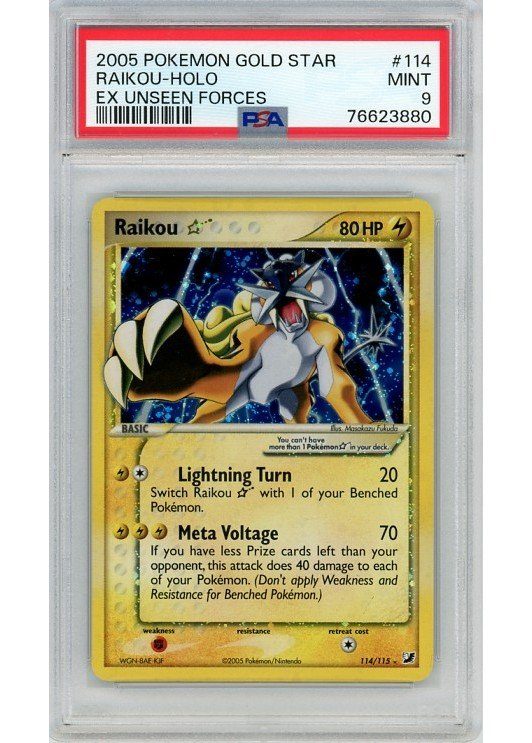 Raikou * (Goldstar) – 114/115 – PSA 9