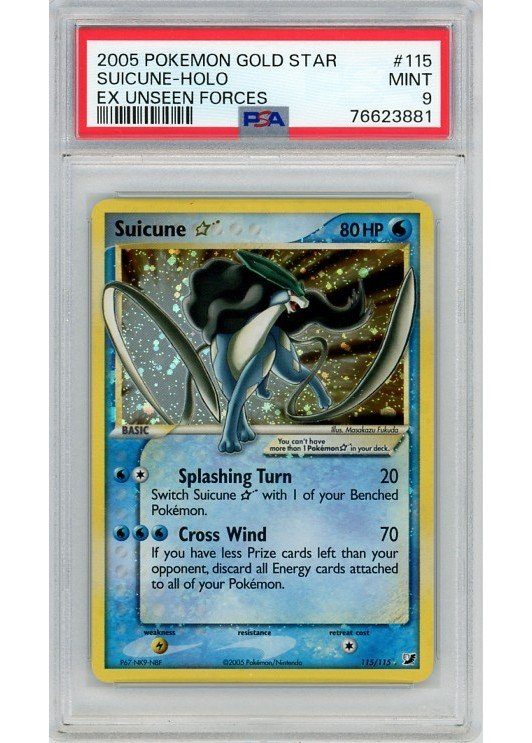 スイクン☆　ゴールドスター psa9 Suicune * (Goldstar) PSA 9 - Gradede pokemon kort på Pokemons.dk