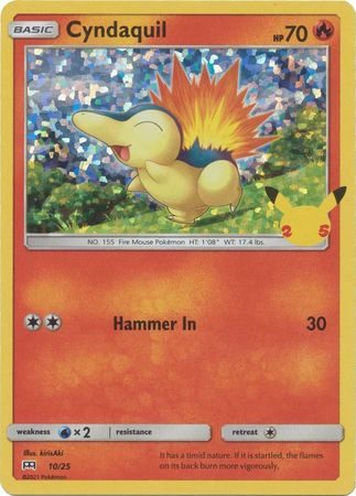 Cyndaquil - 10/25 (Holo) - 25 års jubilæum - McDonald's Promo - Pokemon McDonald's Collection 2021