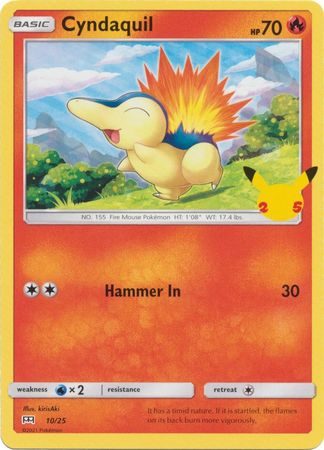 Cyndaquil - 10/25 (Non Holo) - 25 års jubilæum - McDonald's Promo - Pokemon McDonald's Collection 2021