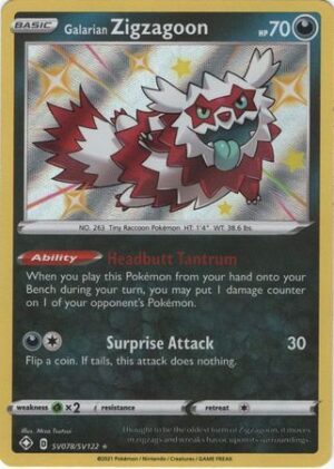 Galarian Zigzagoon - SV78/SV122