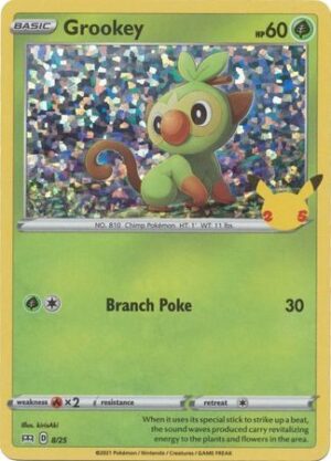 Grookey - 8/25 (Holo) - 25 års jubilæum - McDonald's Promo - Pokemon McDonald's Collection 2021