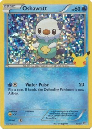 Oshawott - 21/25 (Holo) - 25 års jubilæum - McDonald's Promo - Pokemon McDonald's Collection 2021