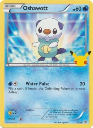 Oshawott - 21/25 (Non Holo) - 25 års jubilæum - McDonald's Promo - Pokemon McDonald's Collection 2021