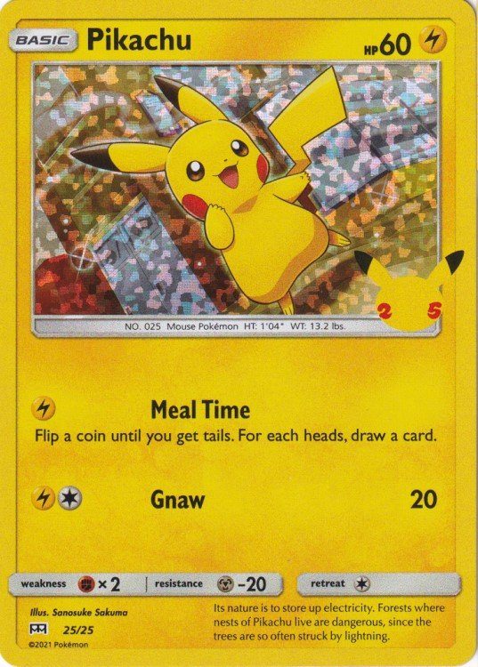 Pikachu - 25/25 (Holo) - 25 års jubilæum - McDonald's Promo - Pokemon McDonald's Collection 2021