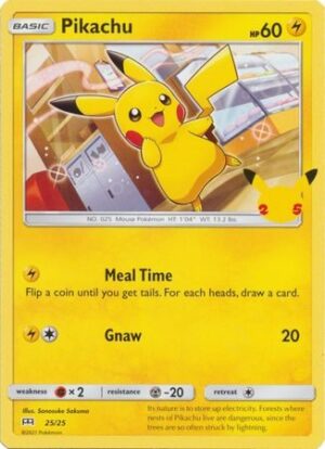 Pikachu - 25/25 (Non Holo) - 25 års jubilæum - McDonald's Promo - Pokemon McDonald's Collection 2021