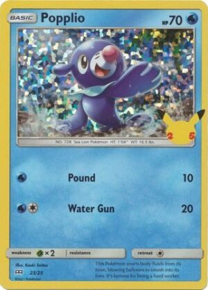 Popplio - 23/25 (Holo) - 25 års jubilæum - McDonald's Promo - Pokemon McDonald's Collection 2021