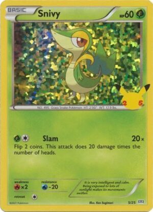 Snivy - 5/25 (Holo) - 25 års jubilæum - McDonald's Promo - Pokemon McDonald's Collection 2021