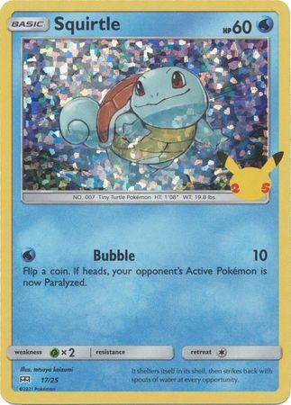 Squirtle - 17/25 (Holo) - 25 års jubilæum - McDonald's Promo - Pokemon McDonald's Collection 2021