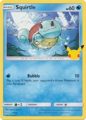 Squirtle - 17/25 (Non Holo) - 25 års jubilæum - McDonald's Promo - Pokemon McDonald's Collection 2021