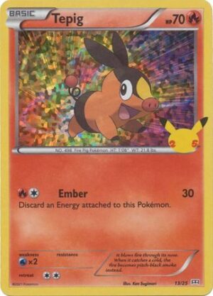Tepig - 13/25 (Holo) - 25 års jubilæum - McDonald's Promo - Pokemon McDonald's Collection 2021