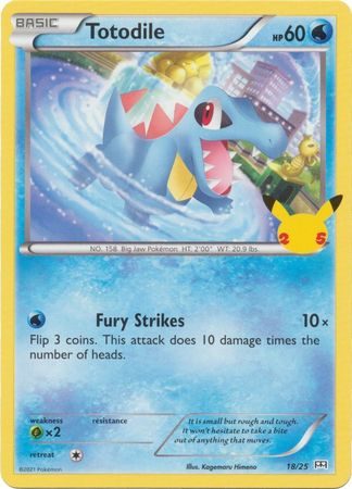 Totodile - 18/25 (Non Holo) - 25 års jubilæum - McDonald's Promo - Pokemon McDonald's Collection 2021