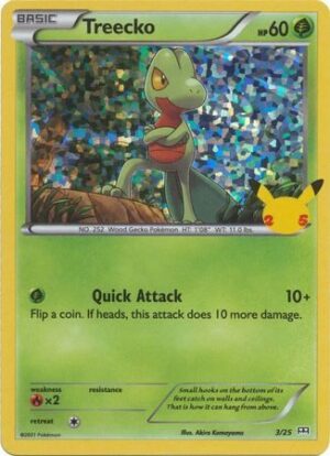 Treecko - 3/25 (Holo) - 25 års jubilæum - McDonald's Promo - Pokemon McDonald's Collection 2021