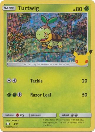 Turtwig - 4/25 (Holo) - 25 års jubilæum - McDonald's Promo - Pokemon McDonald's Collection 2021