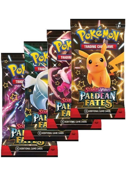 Booster Pack full artwork set (4 stk.) fra SV04.5 Paldean Fates