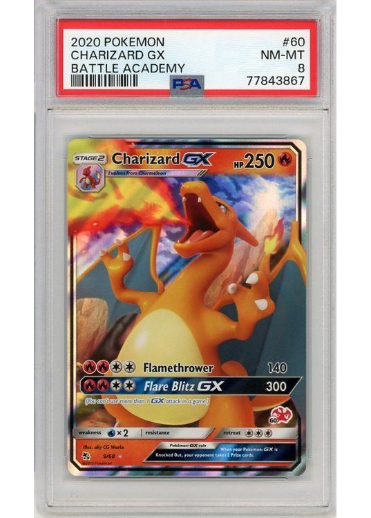 Charizard GX Battle Academy Charizard Deck #60 9/68 PSA 8
