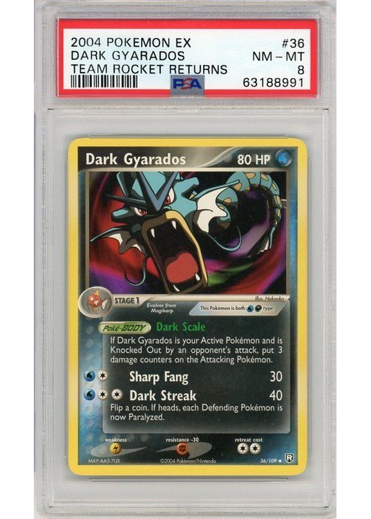 Dark Gyarados 36/109 PSA 8