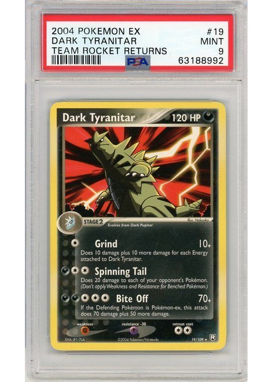 Dark Tyranitar – 19/109 – PSA 9