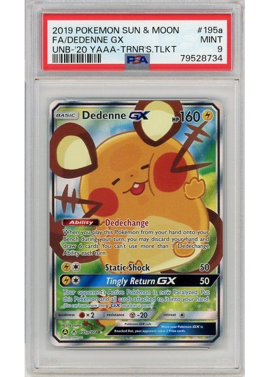 Dedenne GX Alternate Art 195a/214 PSA 9