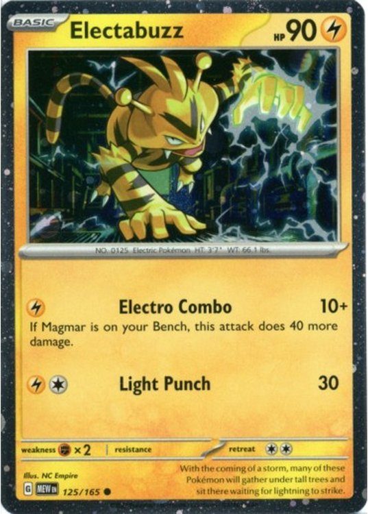 Electabuzz – 125/165 – Cosmos Holo