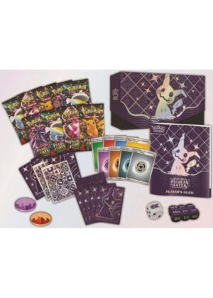 Elite Trainer Box - Mimikyu - SV04.5 Paldean Fates - Indhold - SV04.5 Paldean Fates Elite Trainer Box - Mimikyu (ETB)