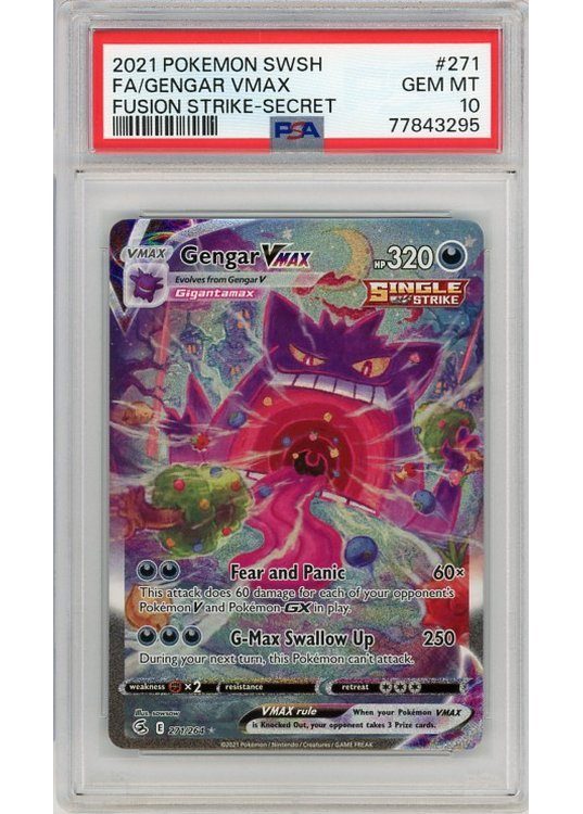 PSA 10 ゲンガーVMAX PSA 10 GM Pokemon Card 2021 Gengar VMAX Full Art Rare 020