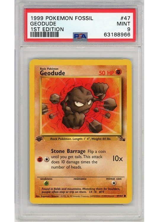 Geodude 47/62 1st Edition PSA 9