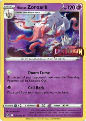 Hisuian Zoroark - 076/196 - Lost Origin Stamp