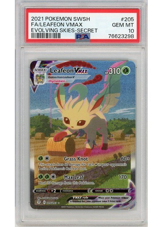 PSA10 FULL ART/LEAFEON VMAX EX 2連番