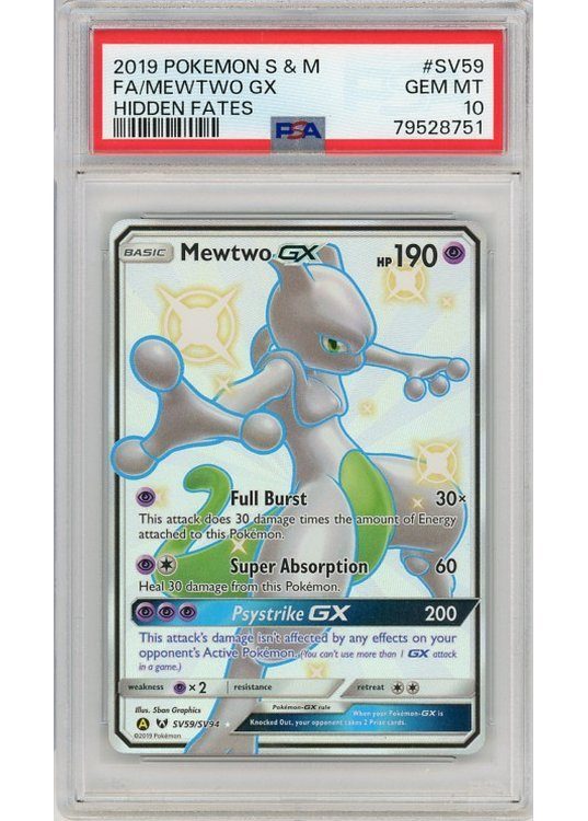 Mewtwo GX PSA 10 - Gradede pokemon kort på Pokemons.dk