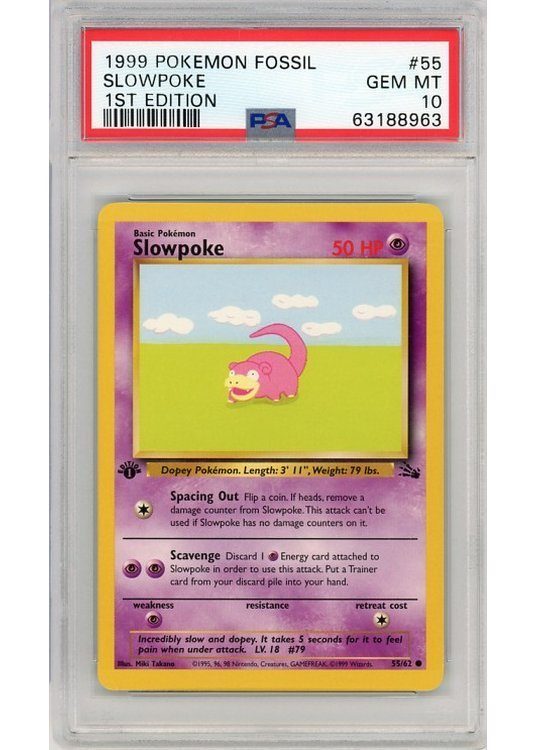 Slowpoke 55/62 1st Edition PSA 10