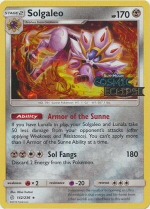 Solgaleo - 142/236 - Cosmic Eclipse Stamp