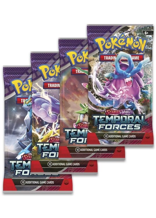 Booster Pack full artwork set (4 stk.) fra SV05 Temporal Forces