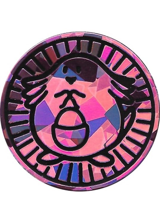 Chansey Pokemon mønt (Pink - Cracked Ice Holo) - Almindelig