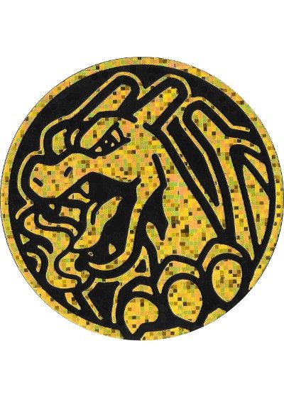 Charizard Pokemon mønt (Guld - Pixel Holo) - Stor