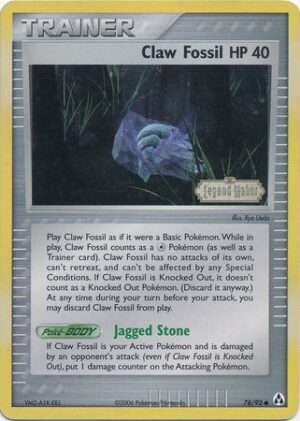 Claw Fossil - 78/92 - Reverse