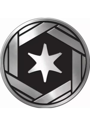 Colorless type symbol Pokemon mønt (Sølv - Mirror Holo) - Stor