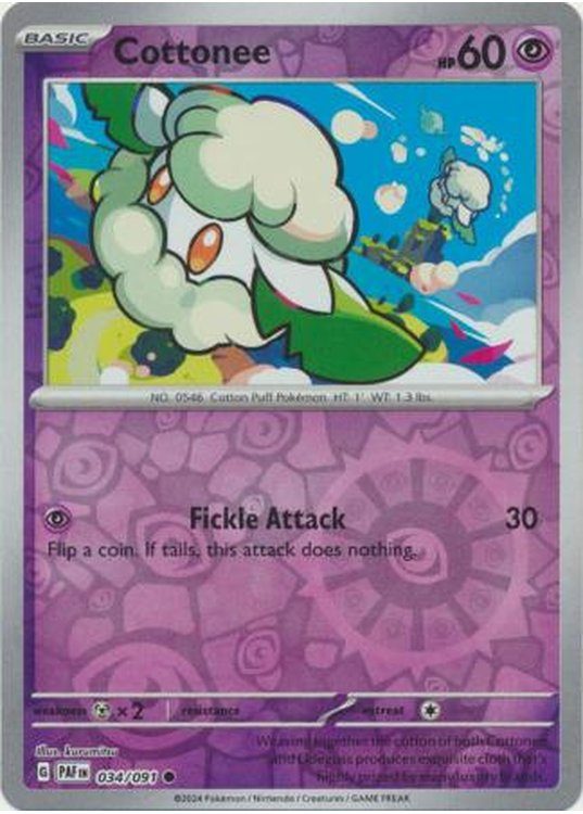 Cottonee - 034/091 - Reverse